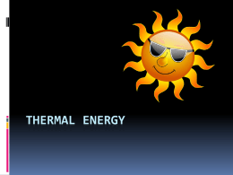 Thermal Energy notesx