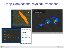 Lecture #5: Deep Convection – Processes