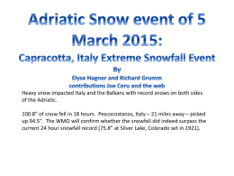 Adriatic Snow event of 5 March 2015: Capracotta, Italy Extreme