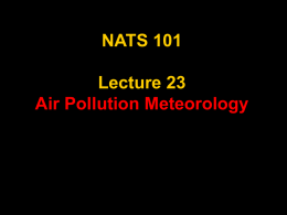 Notes - UA Atmospheric Sciences