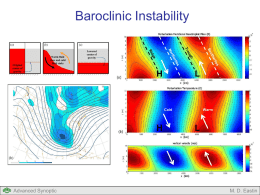 Lecture #11: Baroclinic Instability
