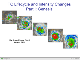 Lecture #5: TC Evolution #1