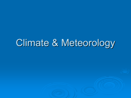 Climate - Meteorology