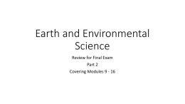 Earth and Environmental Science