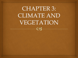 chapter 3: climate and vegetation