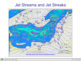 Lecture #16: Jet Streams and Streaks