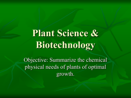 Plant science & Biotechnology