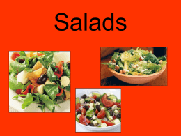 Four main types of salads