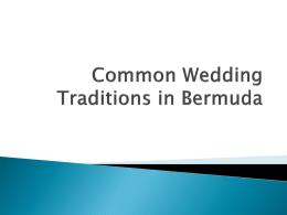 Common Wedding Traditions in Bermuda PPT