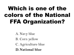 Practice Test Question ANSWERS - Box Elder FFA and Agricultural