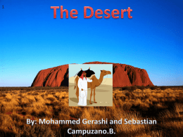 The Biome presentation, the desert. 9