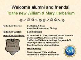 Herbarium Director - College of William and Mary