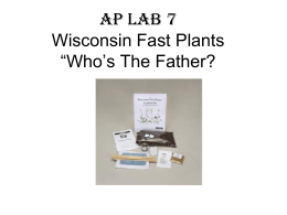 Wisconsin Fast Plants - Hudson City School District