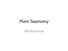 Plant Taxonomy ppt - Appoquinimink High School