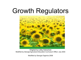Growth Regulators - Georgia Organics