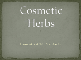 Cosmetics Herbs