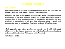 Vegetable Production Course