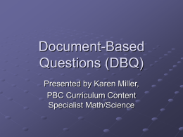 Document-Based Questions ( DBQ )