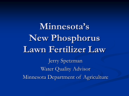 Minnesota’s New Phosphorus Law