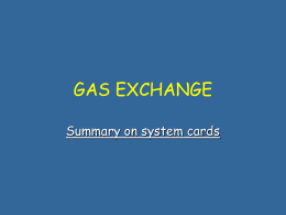 Gas Exchange Summary