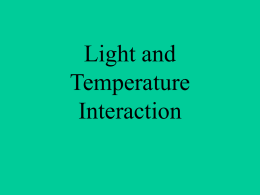 Light and Temperature Interaction