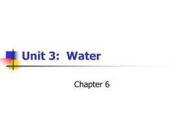 Unit 3: Water - Kaskaskia College