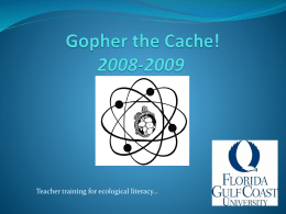 Gopher the Cache! 2008-2009 - Florida Gulf Coast University