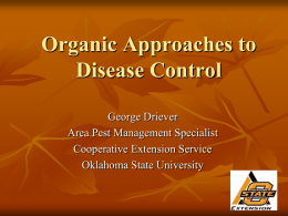 Organic Approaches to Disease Control