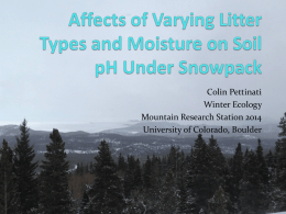 Litter Types Effects on Soil pH Under Snowpack