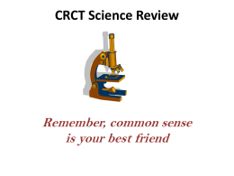CRCT Science Review