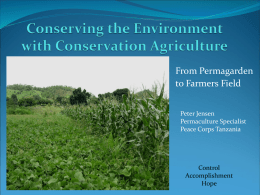 Conserving the Environment with Conservation Agriculture