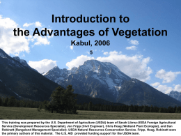 Introduction to the Advantages of Vegetation