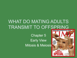 WHAT DO MATING ADULTS TRANSMIT TO OFFSPRING