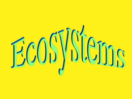 Ecosystems and Habitats - St. John Fisher College