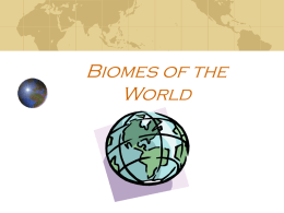 Biomes of the World - Randolph High School