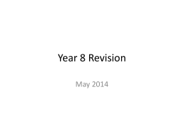 Year 8 Revision