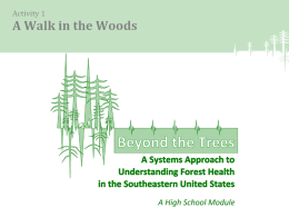 A Walk in the Woods - School of Forest Resources