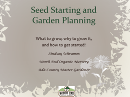 Seed Starting and Garden Planning