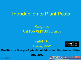 Introduction to Plant Pests