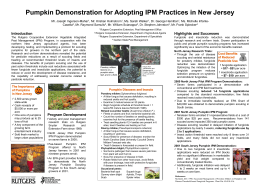 Pumpkin Demonstration for Adopting IPM Practices in New Jersey