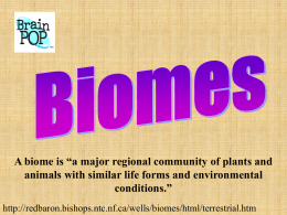 A biome is