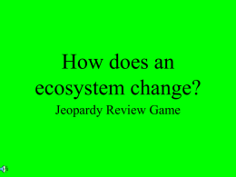 How does an ecosystem change?