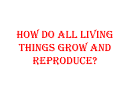 How do all living things grow and reproduce?