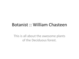 Botanist :: William Chasteen - cooklowery14-15