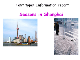 Seasons in Shanghai
