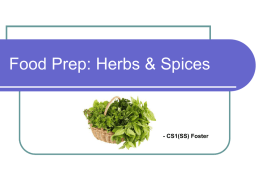 Herbs & Spices - Stewburner Storeroom