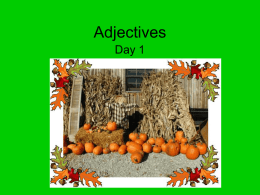 Adjectives - SCHOOLinSITES