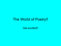 The World of Poetry!!