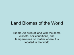 Land Biomes of the World