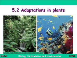 5.2 plant adaptation - science
